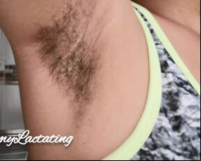 Fetish Lovers: Sweaty Hairy Armpits + Breast Milk by Mommy Lactating